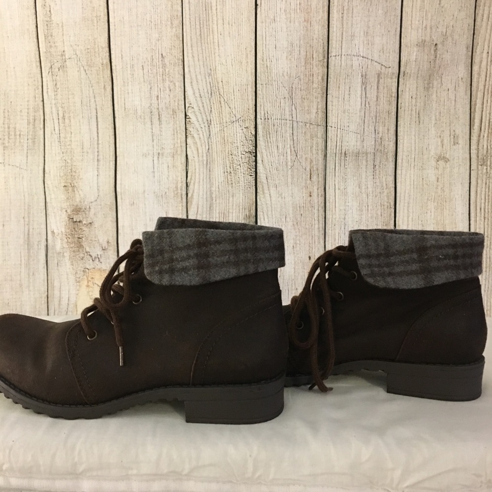 Brown Combat Booties - Picture 2 of 5
